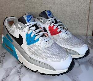 Nike Men's US 8.5 Air Max 90 Chlorine Blue Black Gray CV8839-100